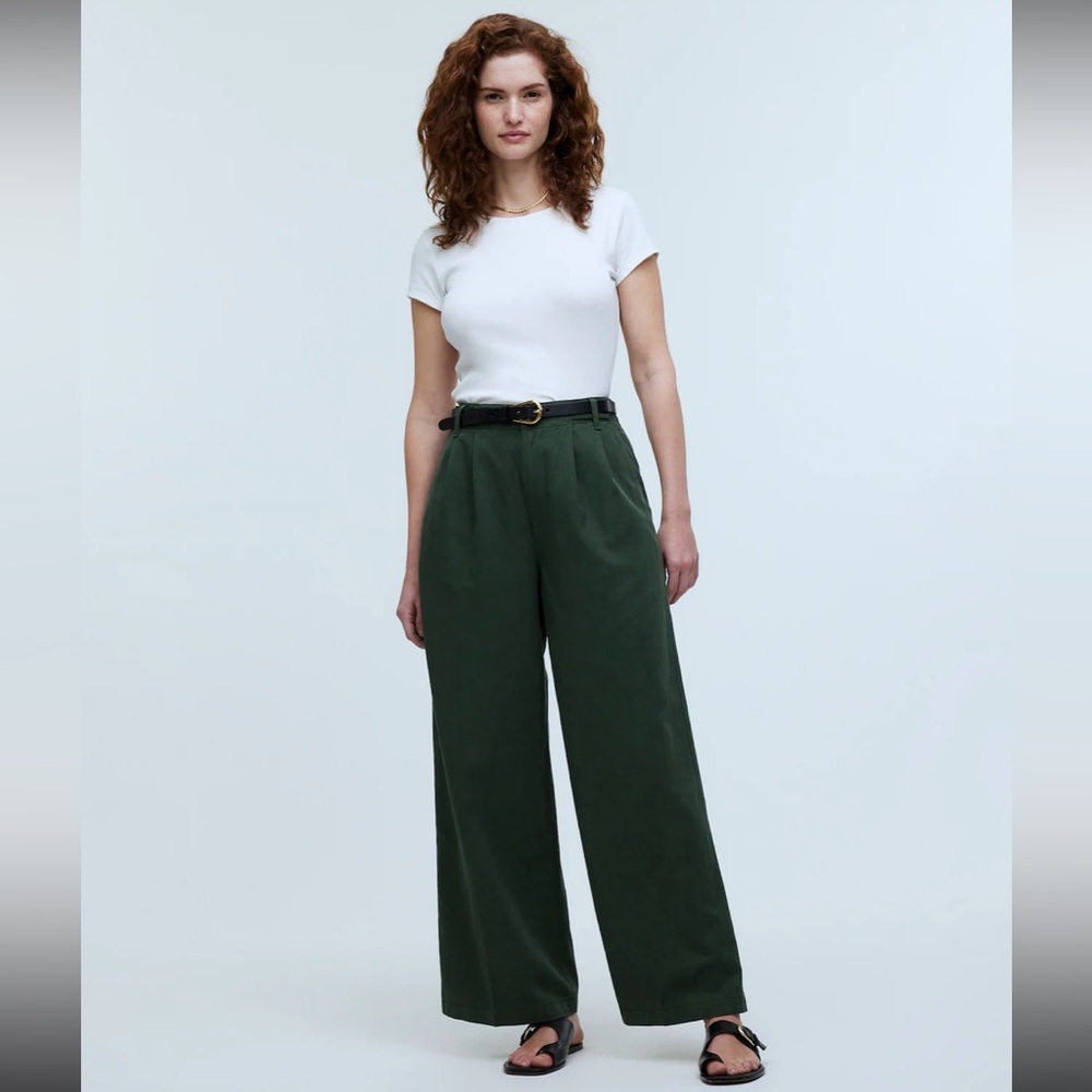 Madewell The Harlow Wide-Leg Pant NWOT size 2 in Dark Forest